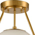 Mid Century Modern Globe Semi Flush Mount Ceiling Light Fixture